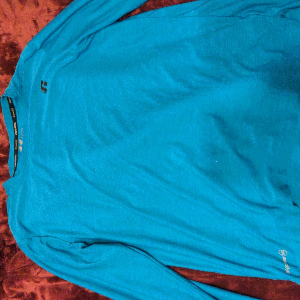 Blue Russell shirt pajama style kids XL